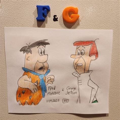 F For Fred Flintstone G For George Jetson By Fridgemagnets94 On Deviantart