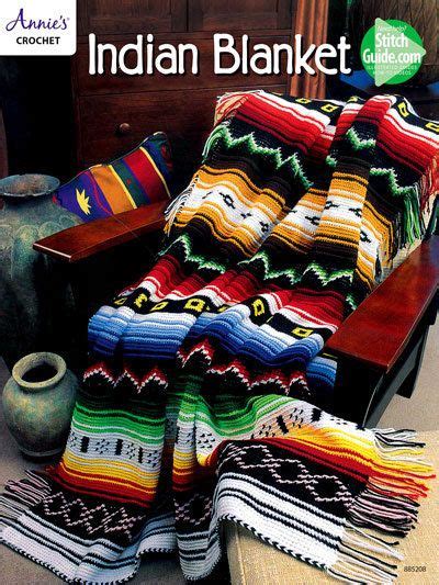 Annies Attic Indian Blanket Crochet Pattern 885208