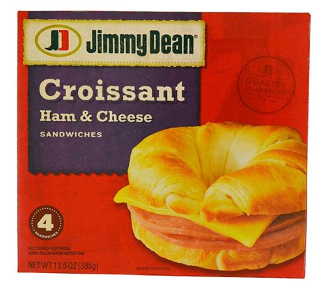 Get nutrition information for jimmy dean items and over 200,000 other foods (including over 3,000 brands). Jimmy Dean Ham and Cheese Croissant Sandwiches - Shop ...
