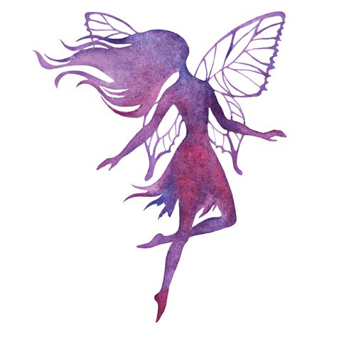 Fairy Watercolor Painting Silhouette Illustration Angel Png Download