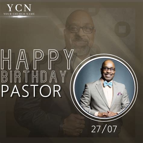 Copy Of Church Happy Birthday Pastor Template Postermywall
