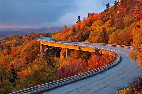 Autumn Road Road Trip Usa Blue Ridge Parkway Fall Foliage