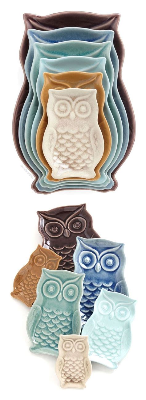 Owl Stacking Plates Owl Kitchen Owl House Owl Collection