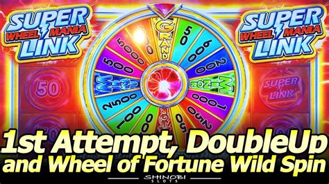 Super Wheel Mania Link Slot Machine 1st Attempt Double Up With Wheel