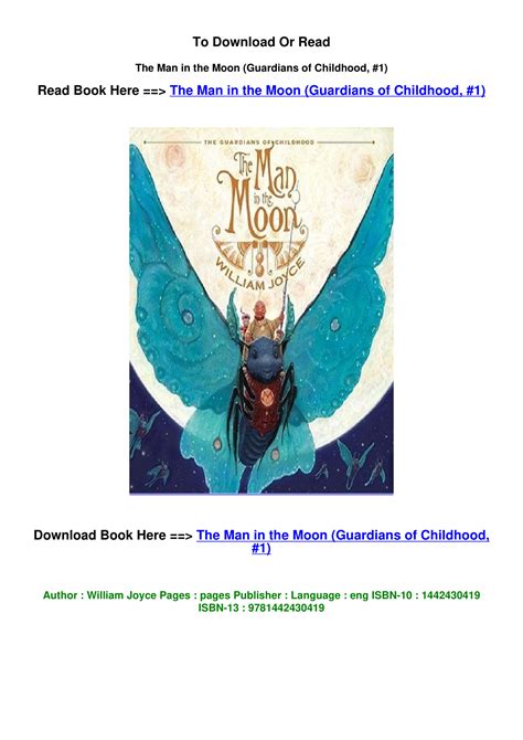 Pdf Download The Man In The Moon Guardians Of Childhood 1 By William