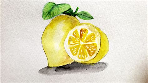 How To Draw Lemon V Tr I Chanh N Gi N B Ng M U N C Art Watercolor