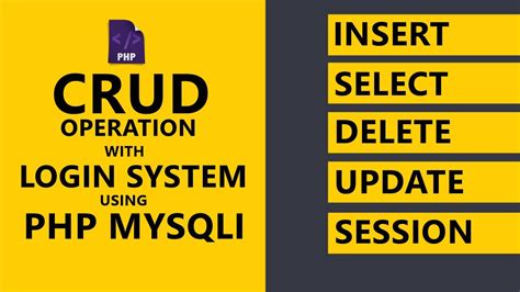 crud operations with login system in php mysql webster youtube
