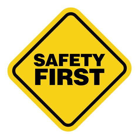 Safety First Yellow Sign On Transparent Background 16770597 Png