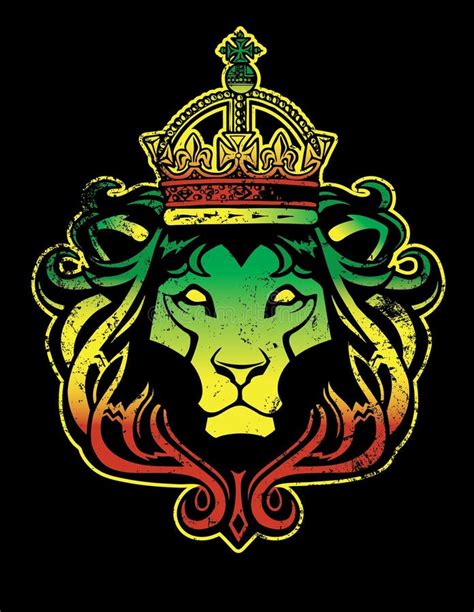 Rasta Lion Head Stencil