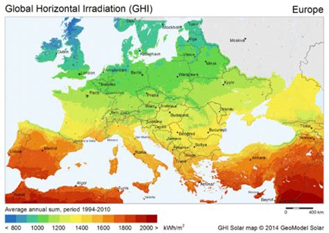 World Solar Pv Energy Potential Maps British Business Energy