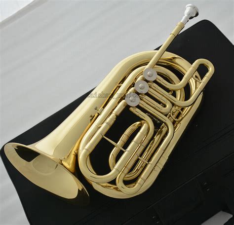 Professional Rotary Bass Flugelhorn Gold C Key Flugel Horn With Case Ebay