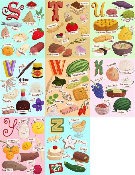 Food Alphabet Illustration Food Illustration Jennifer Hines Food