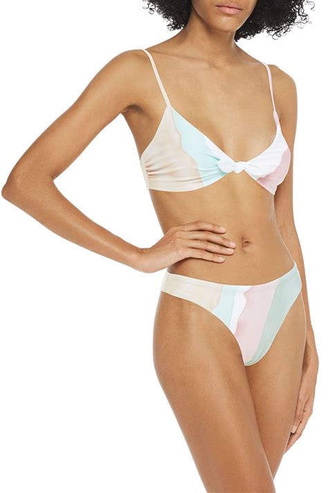 MARA HOFFMAN Knotted Printed Triangle Bikini Top Sale Up To Off THE OUTNET