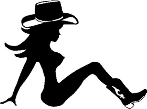 Mudflap Cowgirl Angel And Devil Decal