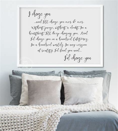 Quotes contained on this page have been double checked for their citations, their accuracy and the impact it will have on our readers. I'd choose you printable Wall Art Decor Printable | Etsy | Id choose you, Wall art decor ...