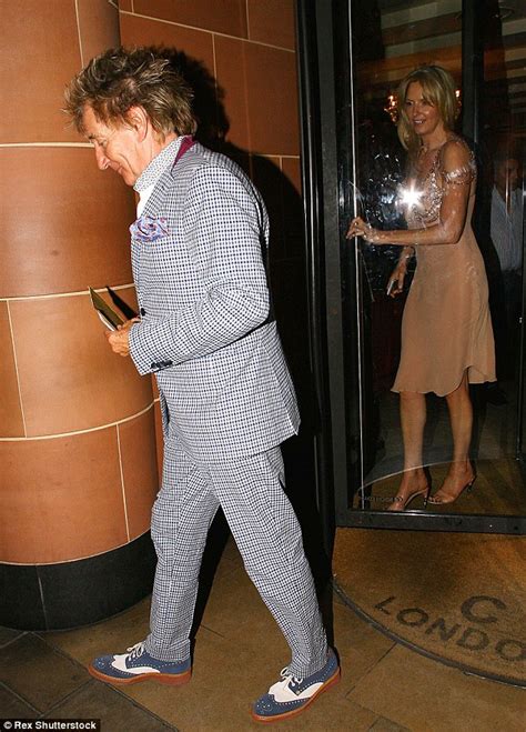 Penny Lancaster And Husband Rod Stewart Dine At C Restaurant In Mayfair Daily Mail Online