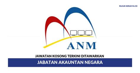 Hari ini jabatan akauntan negara mempunyai 25 cawangan di seluruh negeri di malaysia termasuk di selangor, melaka, johor, perak, pulau pinang, pahang, kelantan, terengganu, kedah. Jawatan Kosong Terkini Jabatan Akauntan Negara (JANM ...