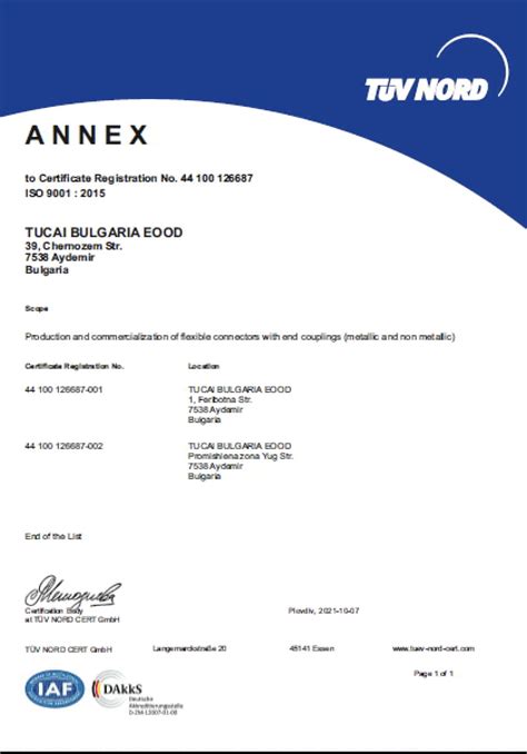 Certificación Tucai