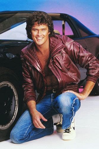 Buy David Hasselhoff In Open Leather Jacket Bare Chest By Sports Car