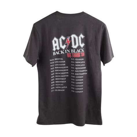 Acdc Back In Black Uk Tour 80 T Shirt Shop The Acdc Official Store