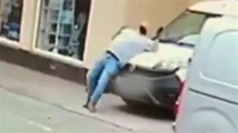 Man Pretends Getting Hit By Oncoming Car And Falls Down Dramatically Youtube