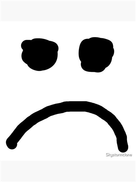 Sad Face Sticker By Skystormclone Redbubble