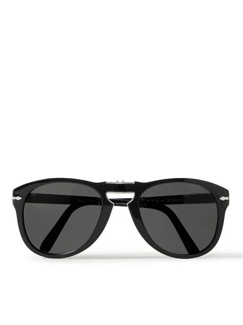 Persol Round Frame Folding Acetate Sunglasses Persol