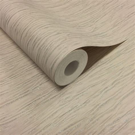 I Love Wallpaper Crushed Silk Plain Glitter Wallpaper Soft Beige