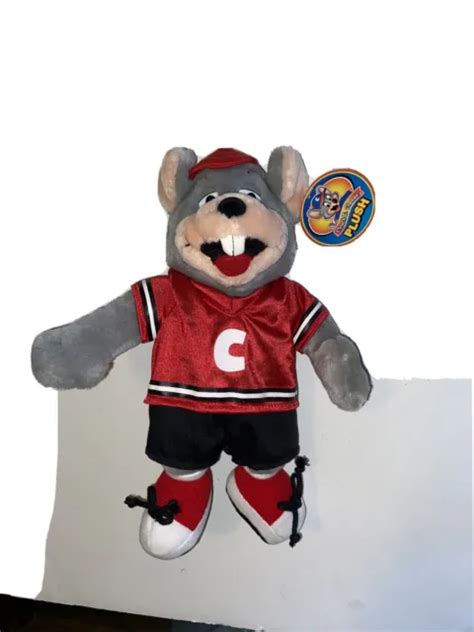 Vintage Chuck E Cheese Mouse 11” Plush Toy Stuffed Animal 2004 New With