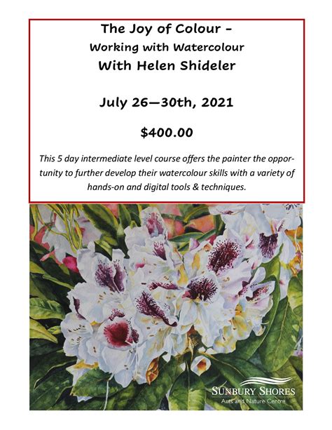 Sunbury Shores Program The Joy Of Colour With Helen Shideler Town