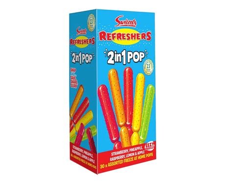 Buy Swizzels Ice Lollies Swizzels Refreshers 2 In1 Ice Pops Box Of 30