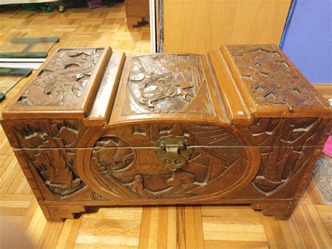 Antique Chinese Carved Camphor Chest Instappraisal