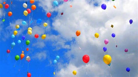 Colorful Balloons Wide Hd Wallpaper For Desktop Background