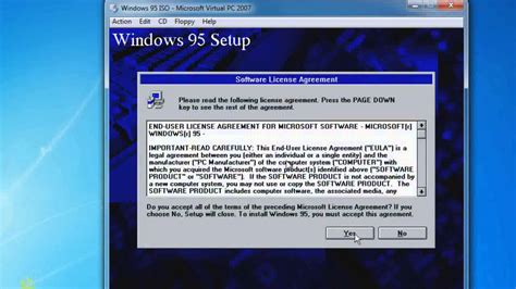 How To Install Windows 95 With An Iso Youtube