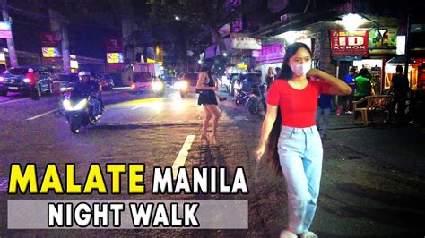 Malate Manila Night Walk Exploring Streets Of Malate Manila Philippines Youtube