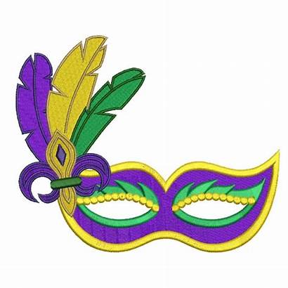 Mardi Gras Mask Feathers Fleur Lis Pattern