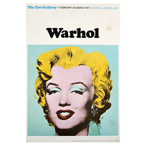 Original Vintage Andy Warhol Art Exhibition Poster Marilyn Monroe Pop
