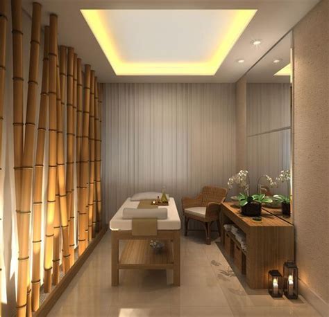 Massage Room With Bamboo Spa Interior Decoração De Salas De Massagem Sala De Massagem