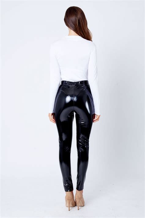Black Wet Look Shiny Leggings For Sale Fashion Modamore