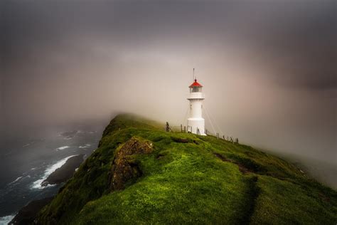 Beacon Mykines Lighthouse In Faroe Islands Brent Goldman Photography