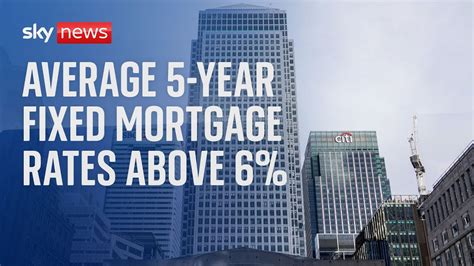 banking rates five year fixed mortgage rate nudges over 6 youtube