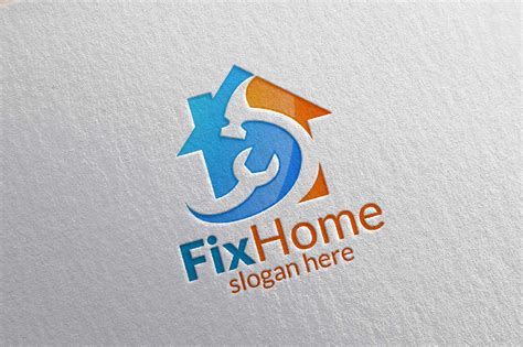 Real Estate Logo Fix Home Vector Logo Design Suitable For Architecture