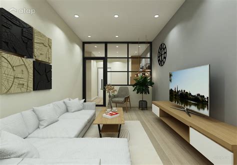 Bandar rimbayu show gallery address : Scandinavian Family Room semi-detached design ideas ...