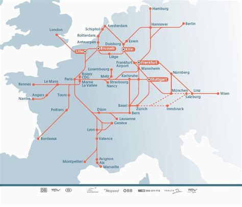 Europe Rail Pass Map