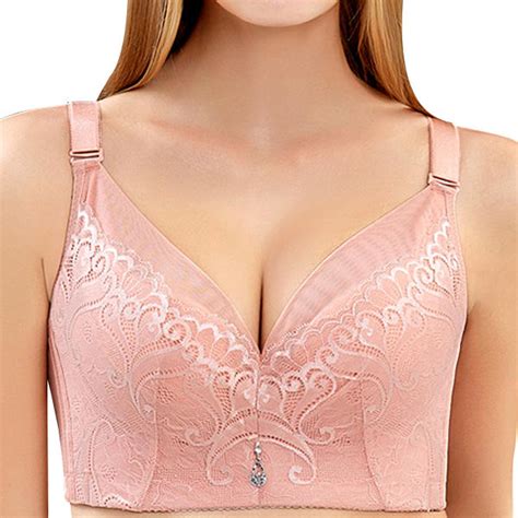 Sexy Lace Plunge C Cup Breathable Bra Women Wireless Thin Bras