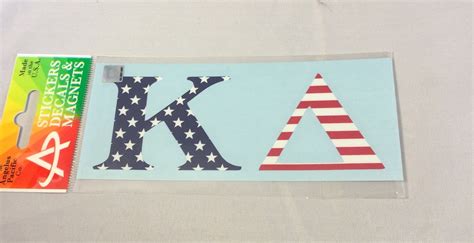 Kappa Delta Sorority Usa Car Letters American Flag Pattern Brothers