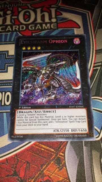 Evilswarm Ophion Ha07 En064 Secret Rare 1st Lp Yugioh Ebay