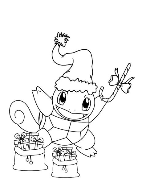 Dibujos De Squirtle En Navidad Para Colorear Para Colorear Pintar E