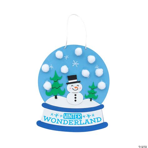 Winter Wonderland Snow Globe Sign Craft Kit Makes 12 Discontinued