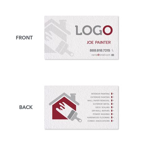 Business Cards For Painting Contractors Design Print Services